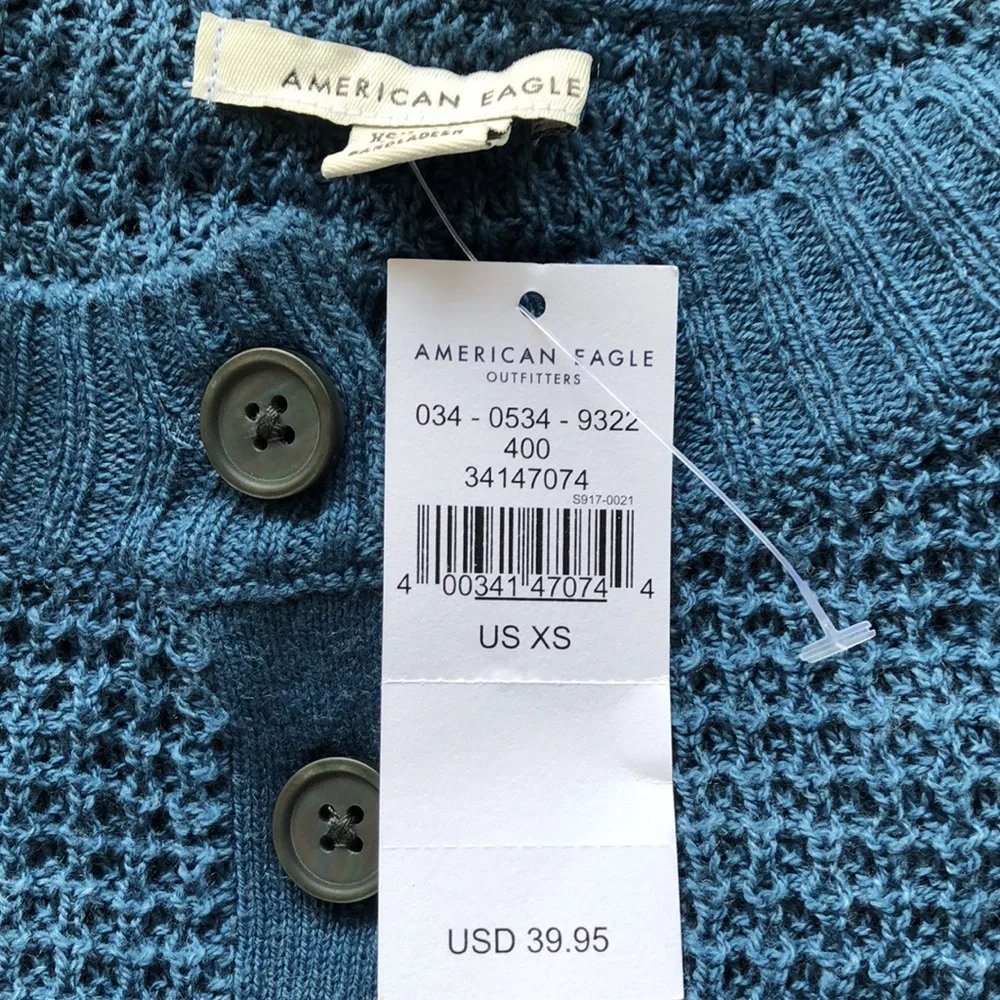 🔥NWT🔥 American Eagle Outfitters Women’s Oversized Henley Sweater - Picture 5 of 8